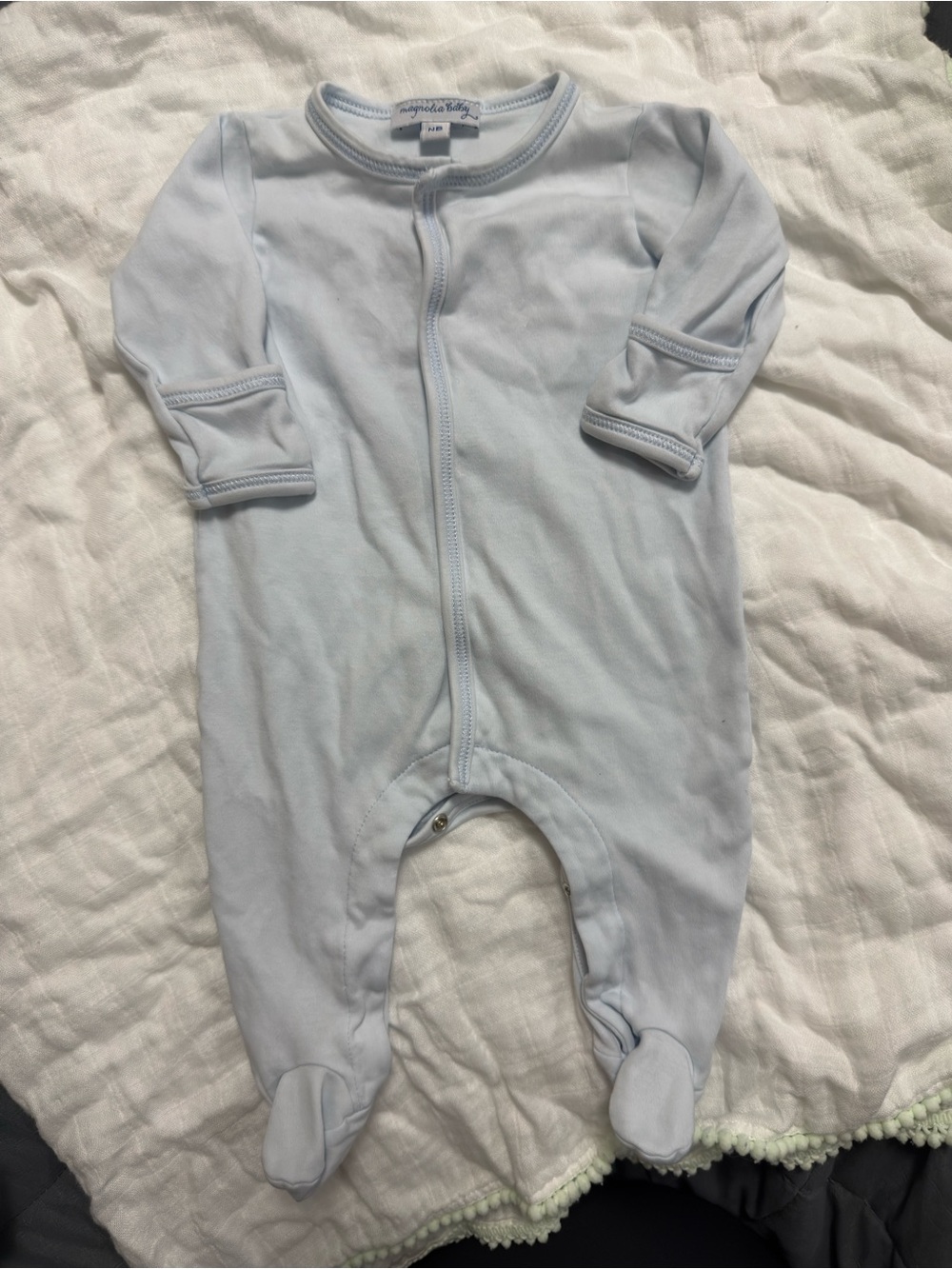 Magnolia Baby footie — Light Blue